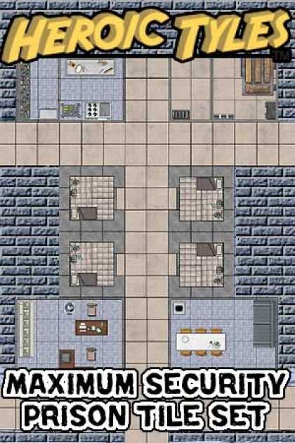 Role Playing Games - Heroic Tyles Maximum Security Prison Set