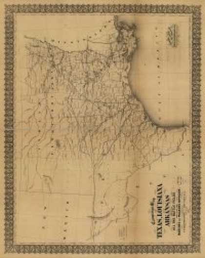 Role Playing Games - Antique Maps X - Old Southwest in the 1800's