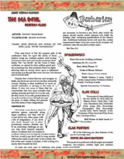 Role Playing Games - OGL Barbarian: The Sea Devil (Sampler)