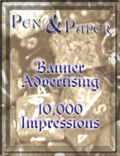 Role Playing Games - Pen & Paper Advertising - 10,000 Impressions
