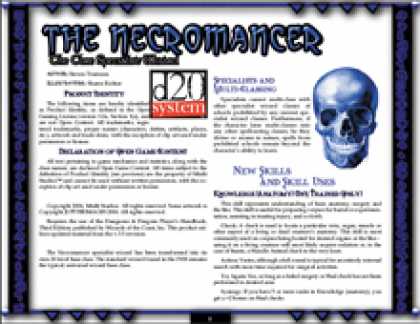 Role Playing Games - The Necromancer: The Core Specialist Wizard