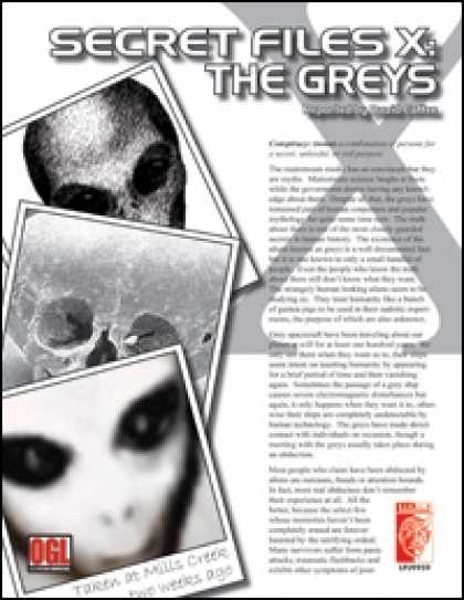 Role Playing Games - Secret Files X: The Greys