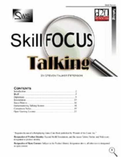 Role Playing Games - Skill Focus: Talking