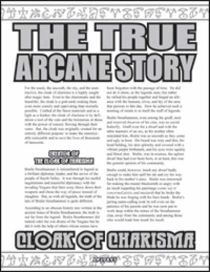 Role Playing Games - The True Arcane Story: Cloak of Charisma