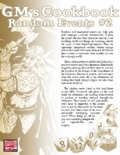 Role Playing Games - GM'S COOKBOOK: Random Events #2