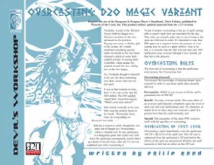 Role Playing Games - Overcasting: d20 Magic Variant
