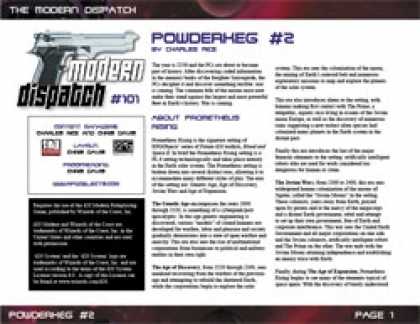 Role Playing Games - Modern Dispatch (#101): Powderkeg #2