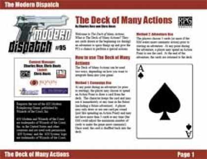 Role Playing Games - Modern Dispatch (#95): The Deck of Many Actions