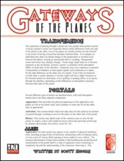 Role Playing Games - Gateways of the Planes