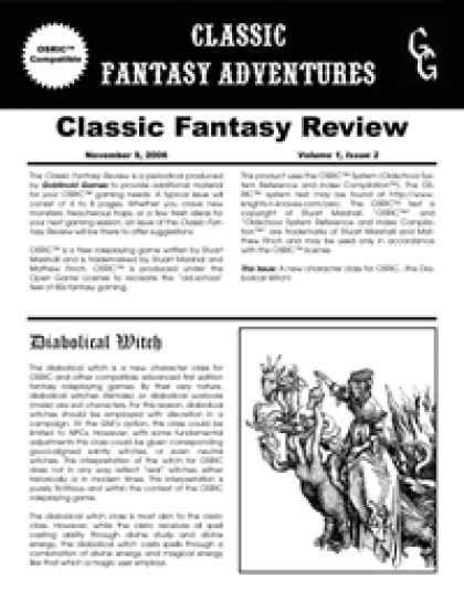 Role Playing Games - Classic Fantasy Review: Volume 1, Issue 2