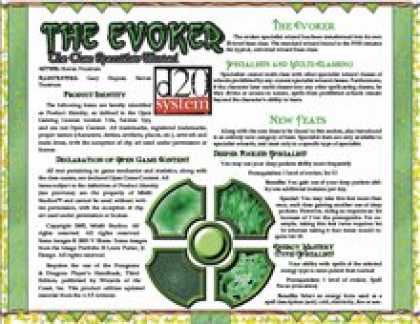 Role Playing Games - The Evoker: The Core Specialist Wizard