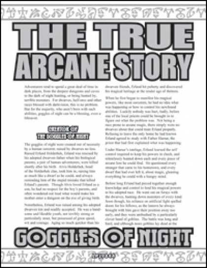 Role Playing Games - The True Arcane Story: Goggles of Night