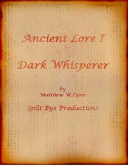 Role Playing Games - Ancient Lore I - Dark Whisperer