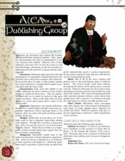 Role Playing Games - Alchemist Subclass