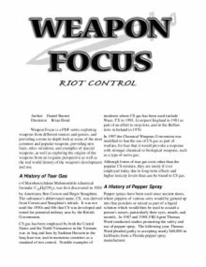 Role Playing Games - Weapon Focus: Riot Control