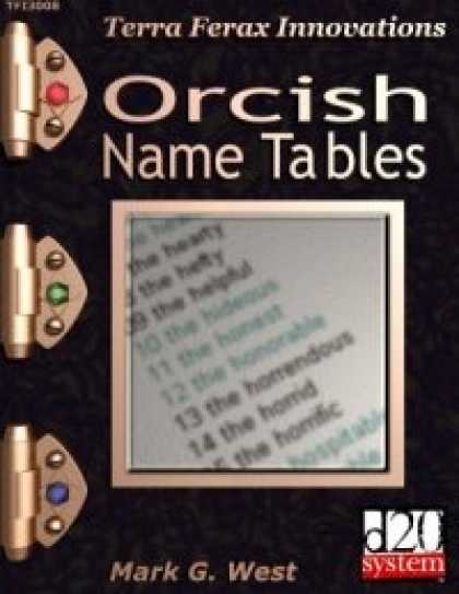 Role Playing Games - Orcish Name Tables