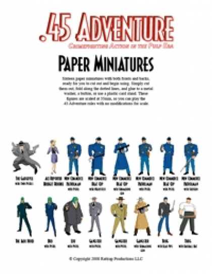 Role Playing Games - .45 Adventure Paper Miniatures