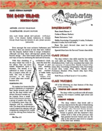Role Playing Games - OGL Barbarian: The Deep Wilder (Sampler)