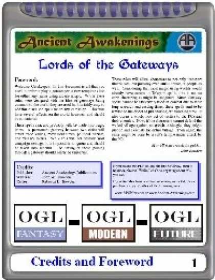 Role Playing Games - Gatekeepers: Lords of the Gateways