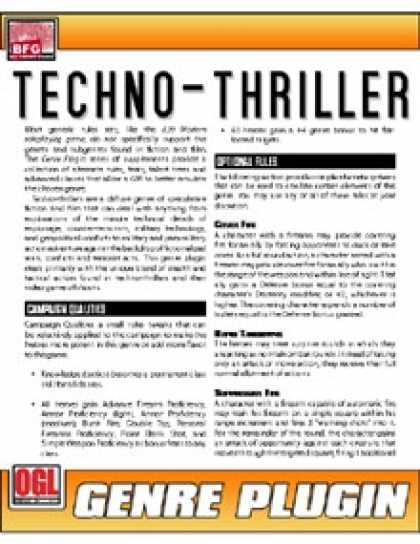 Role Playing Games - Genre Plugin: Techno-Thriller