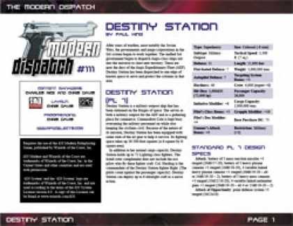 Role Playing Games - Modern Dispatch (#111): Destiny Station