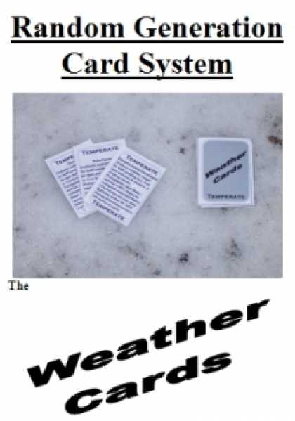 Role Playing Games - Random Generation Card System: The Weather Cards