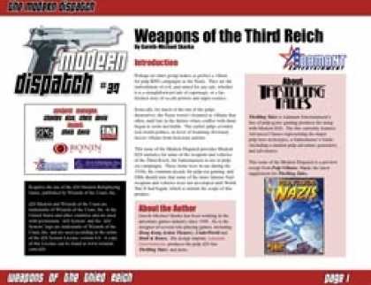 Role Playing Games - Modern Dispatch (#37): Weapons of the Third Reich