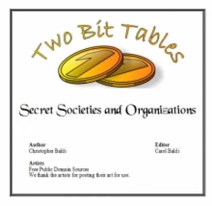 Role Playing Games - Two Bit Tables: Secret Societies and Organizations