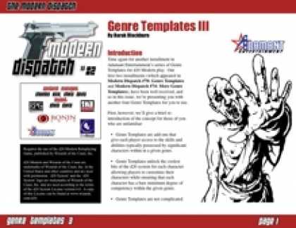 Role Playing Games - Modern Dispatch (#82): Genre Templates III