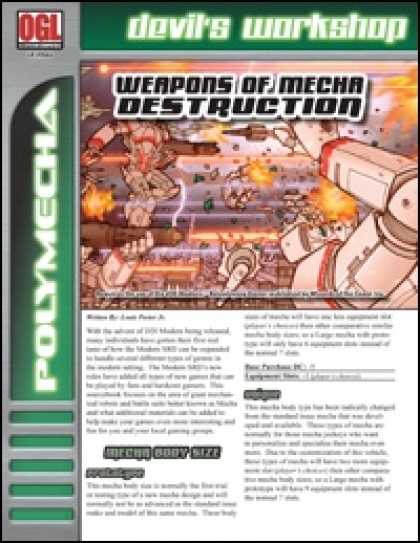 Role Playing Games - Weapons of Mecha Destruction