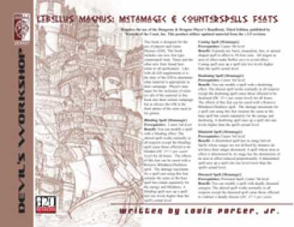 Role Playing Games - Libellus Magnus 1: Metamagic & Counterspells Feats