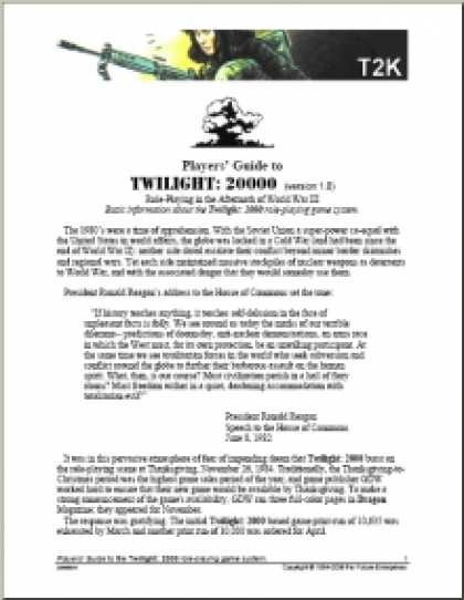 Role Playing Games - DTRPG Guide to Twilight: 2000 version 1.0