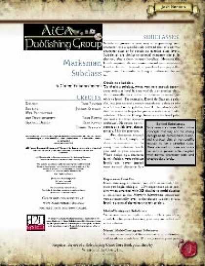 Role Playing Games - Marksman Subclass ($1.00)
