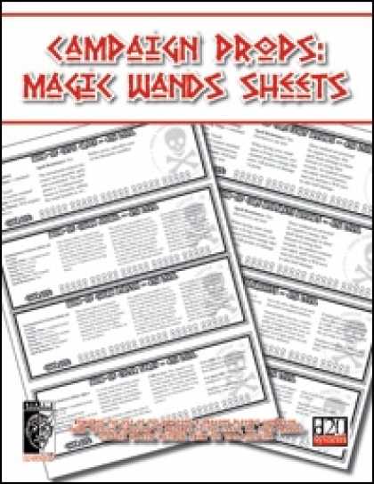 Role Playing Games - Campaign Props: Magic Wand Sheet