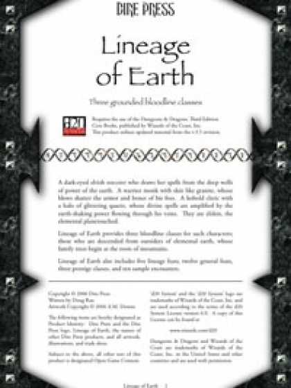Role Playing Games - Lineage of Earth