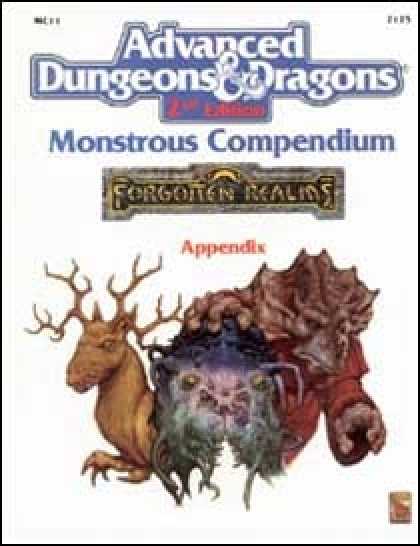 Role Playing Games - Monstrous Compendium - Forgotten Realms Appendix