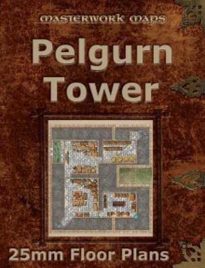 Role Playing Games - Pelgurn Tower Floor Plans (25mm square grid)