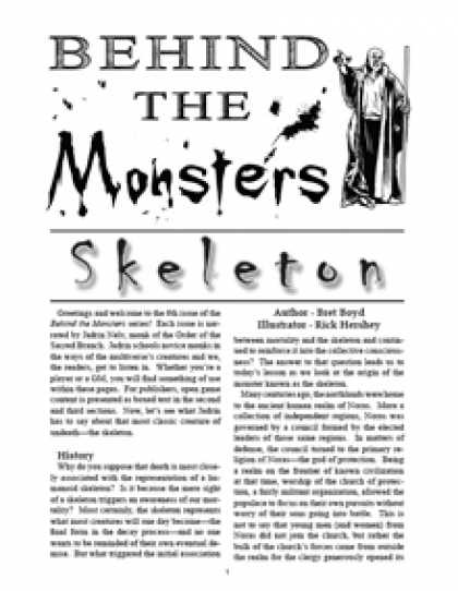 Role Playing Games - Behind the Monsters: Skeleton