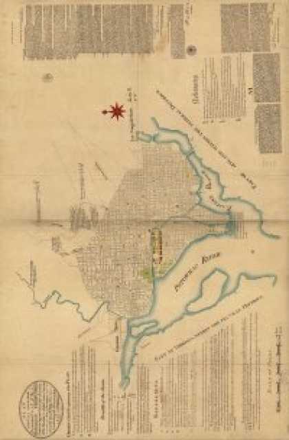 Role Playing Games - Antique Maps XXII - Washington DC in the 1700 & 1800's