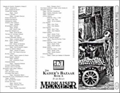 Role Playing Games - Kaiser's Bazaar - Book A