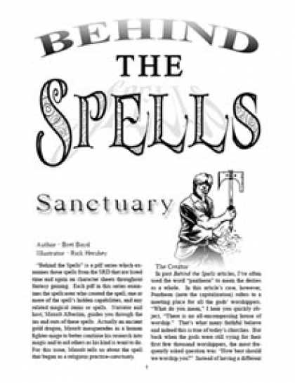 Role Playing Games - Behind the Spells: Sanctuary