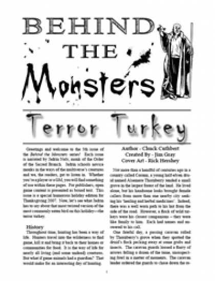 Role Playing Games - Behind the Monsters: Terror Turkey