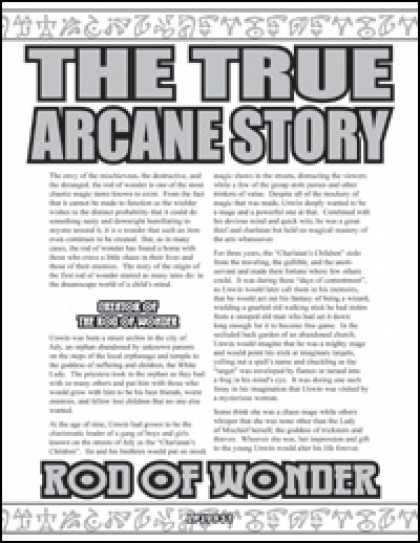 Role Playing Games - The True Arcane Story: Rod of Wonder