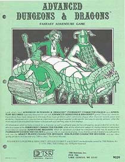 Role Playing Games - AD&D Permanent Character Folder