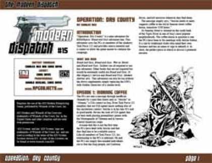 Role Playing Games - Modern Dispatch (#15): Operation: Dry County