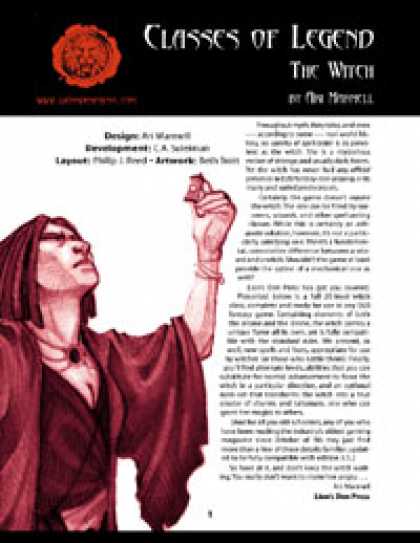 Role Playing Games - Lion's Den Press: Classes of Legend: The Witch