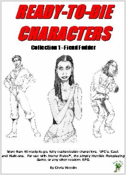 Role Playing Games - Horror Rules Ready-To-Die Characters Collection 1 - Fiend Fodder