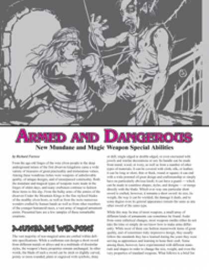 Role Playing Games - Armed and Dangerous