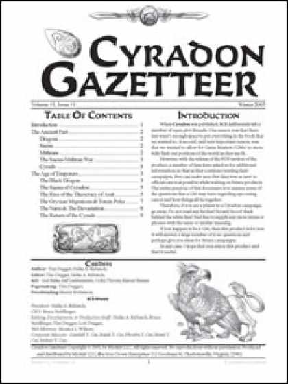 Role Playing Games - Cyradon Gazetteer