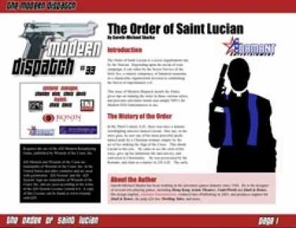 Role Playing Games - Modern Dispatch (#33): The Order of Saint Lucian